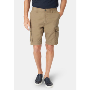 Carleton Stretch Cotton Sand Cargo Shorts