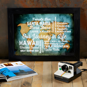 Personalised Our Journey in Life Word Art Print
