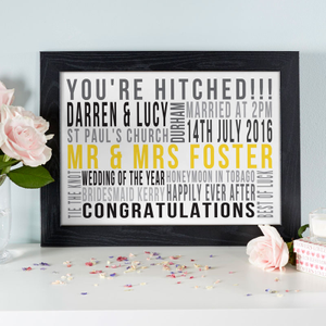 Personalised Wedding Word Art Gift Print