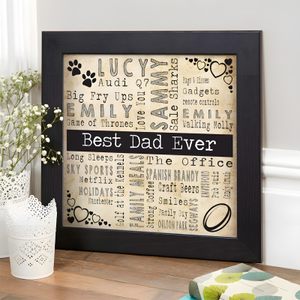 Personalised Word Art Print - Change the Icons