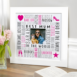 Photo Upload Personalised Word Art Gift