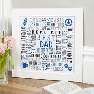 Gift For Dad Personalised Word Picture