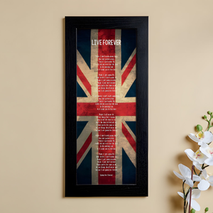 Song Lyrics Personalised Picture Print