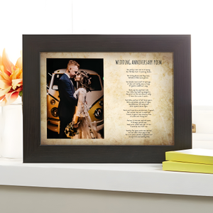 Wedding Anniversary Gift Personalized Poem With Wedding Photo
