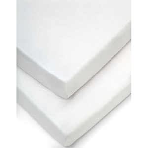 Mamas & Papas Pram Fitted Sheets (2 pack) - White