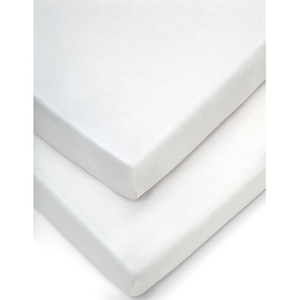 Mamas & Papas Cotbed Fitted Sheets (2 Pack) - White