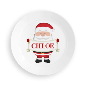 Santa Sign Kids Plate