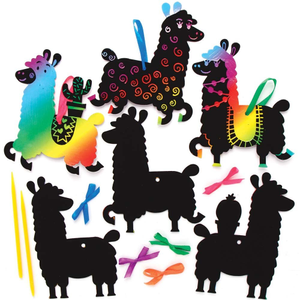 Schöne Lama Kratzbild-Dekorationen 