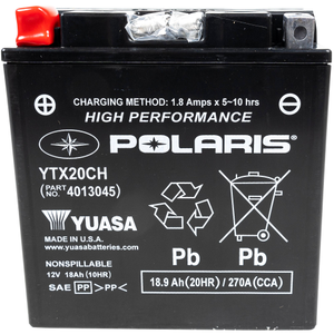 Polaris 4013045 Sealed Non-Spill Battery OEM Indy Rush Pro RMK Switchback Titan