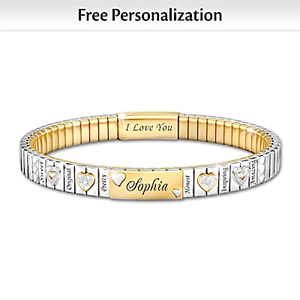 I Love You, My Granddaughter Personalized Bracelet