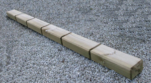Grooved All Round Landscape Timber Jakwall 2.35m x 90 x 140mm Planed Finish Jakcured