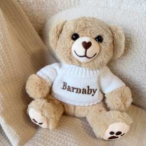 Brown Bear With Knitted Jumper