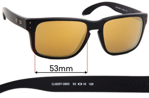 Sunglass Fix Replacement Lenses for Oakley Holbrook XS OJ9007 - 53mm Wide