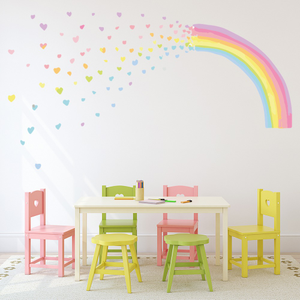 Rainbow Hearts Wall Sticker