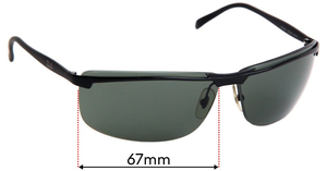 Sunglass Fix Replacement Lenses for Ray-Ban RB3308 - 67mm Wide