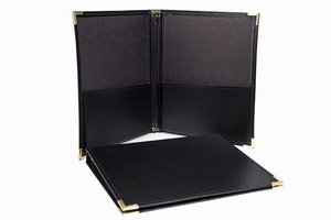 Model 802 Choral Folder - Black with Strings - Imprintable