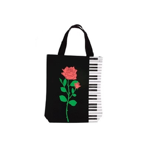 Keyboard with Rose Tote Bag -