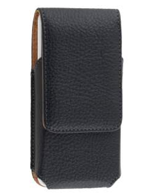 Textured Synthetic Leather Vertical Belt Pouch - Bumper Case Compatible