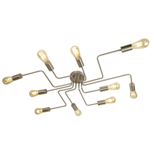 99210-10SS Circuit 10 Light Ceiling Flush Satin Silver
