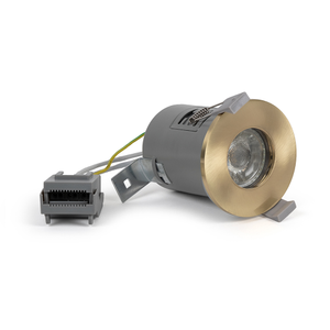 Lieber Brushed Brass GU10 Fire rated IP65 downlight