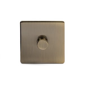 Soho Lighting Antique Brass 1 Gang 2-Way Intelligent Dimmer 150W LED (300W Halogen/Incandescent)