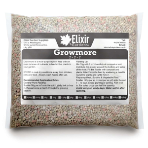 Growmore General-Purpose Balanced Fertiliser & Feed (7-7-7) - Polythene Bag, 15kg