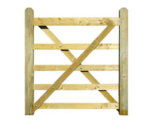 1.20m Uni-Gate Braced for Left Hand Hanging Planed Finish Jakcured#
