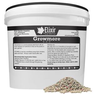 Growmore General-Purpose Balanced Fertiliser & Feed (7-7-7) - Re-Sealable Tub, 15kg
