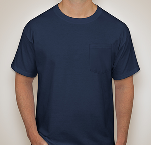 Hanes X-Temp Workwear Pocket T-shirt - Navy