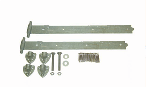 Pair 930mm Hvy Reversible Hinges Galvanized 19mm pins- c/w fixings