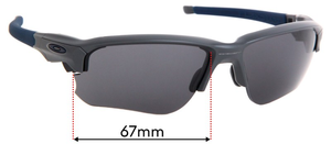 Sunglass Fix Replacement Lenses for Oakley Flak Draft OO9364 - 67mm Wide