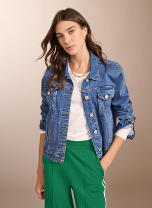 Baukjen Organic Cotton Denim Jacket - 18 (UK Size 18) / Washed Indigo