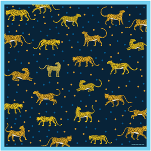 Silk Bandana Of Leopards & Tigers
