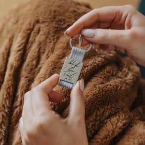 Grey Handwriting Keyring