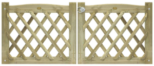 Pair 0.86m High x 1.00m Wide Jaktop Gates With Fittings