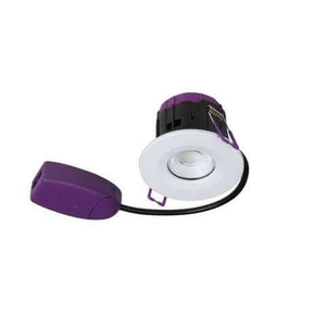 Robus RUL0530-01 Ultimum 5W Fire Rated Downlight 3000K, 60° beam angle, IP65, dimmable, White Trim