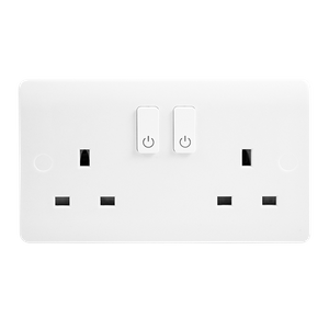 Click Smart+ 13A 2 Gang Zigbee Smart Switched Socket Outlet