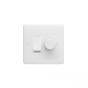 Lieber Silk White Dimmer and Rocker Switch Combo (2 Way Switch & 2 Way Intelligent Dimmer)