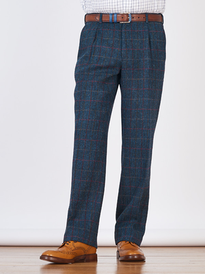 Slate Blue Harris Tweed® Pants