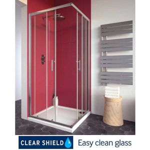 City Plus 900mm Corner Entry Shower Door