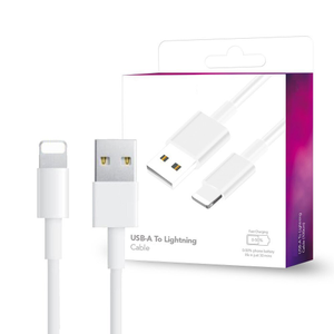USB Type-A To Lightning Cable Charging & Data Sync for iPhone /iPad / iPod (1m)