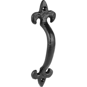 Fleur-De-Lis Pull Handle - 178mm - Black - Elite Knobs & Handles