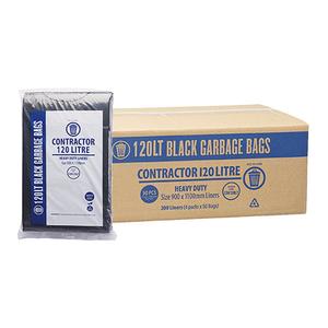 Contractor Bin Liner Star Seal Black 120LT - 200 / CARTON