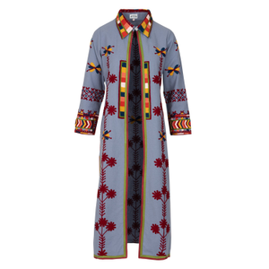 The Steel Blue Aztec Coat (M)