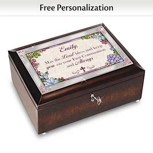 Blessed First Communion Personalized Music Box