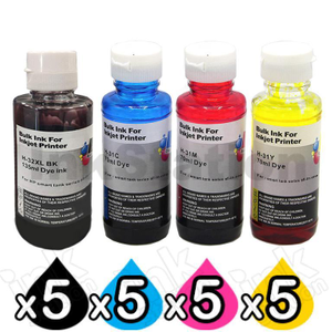20 Pack HP 32XL + 31 Compatible Ink Bottle 1VV24AA 1VU26AA-1VU28AA [5BK,5C,5M,5Y]