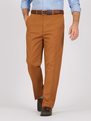 Tan Flat Front Chinos