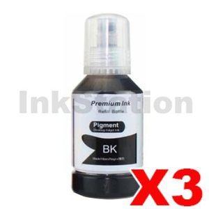 3 x Compatible for Epson T532 Black Ink Bottle C13T03J192 - 127ml