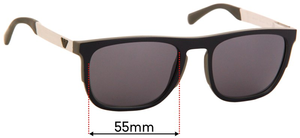 Sunglass Fix Replacement Lenses for Emporio Armani EA4114 - 55mm Wide