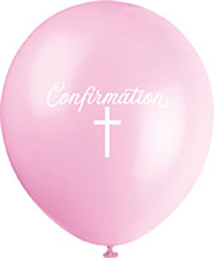 Pink Cross Confirmation Balloons
